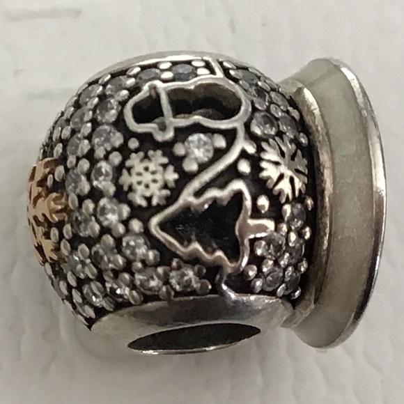 Pandora two tone silver and 14k gold charm - Picture 4 of 4